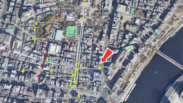 Map showing the location of Asakusa Underground Mall