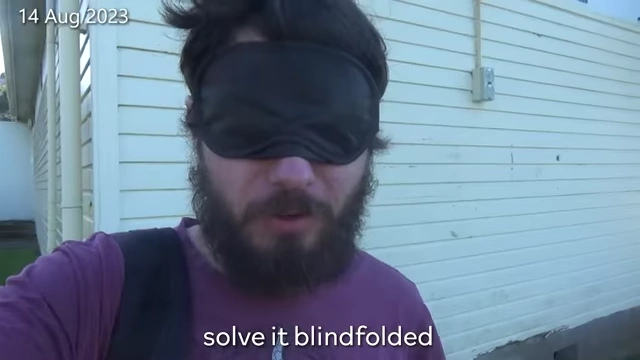 The creator details a secret, long-term challenge to solve a Rubik's cube blindfolded in 2025, having memorized it in 2015.
