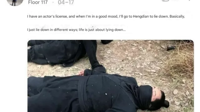 A screenshot from 'kind traveler's' post detailing how he obtained an actor's license to get paid for lying down on film sets.