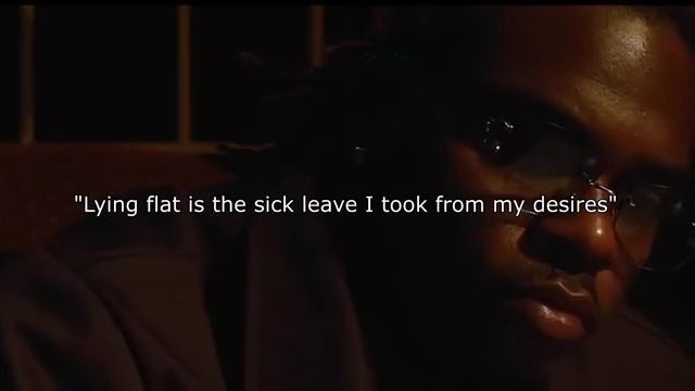 The iconic quote from 'kind traveler': 'Lying flat is the sick leave I took from my desires'.