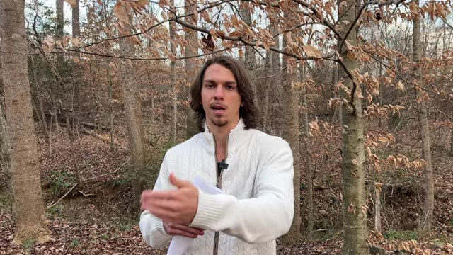 Speaker gesturing, likely emphasizing how the method builds discipline.
