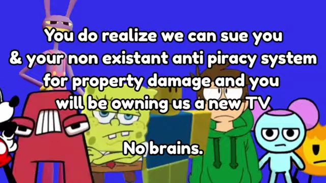 The anti-piracy screen indicates "Uh oh. Looks like your TV died!" meaning the screen has defeated the TV.