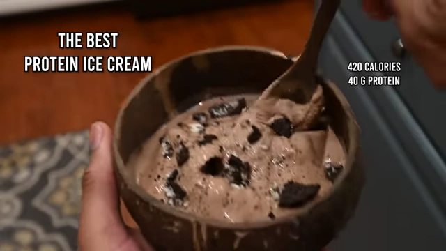 Final protein ice cream with 420 calories and 40g protein