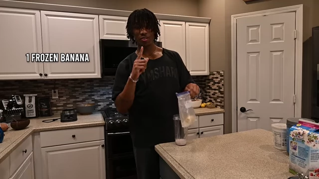 Adding one frozen banana