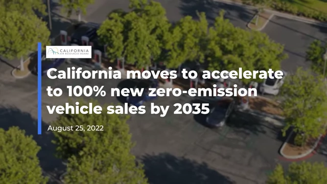 California's mandate for 100% new zero-emission vehicle sales by 2035