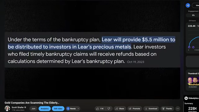 Details of Lear Capital's $5.5 million bankruptcy settlement