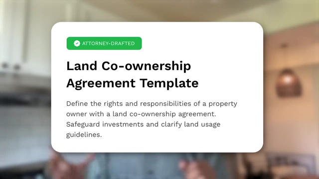 Attorney-drafted land co-ownership agreement template
