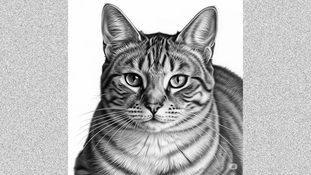 A natural image (cat) overlaid on a noise background, demonstrating the statistical unlikelihood of random data forming meaningful patterns