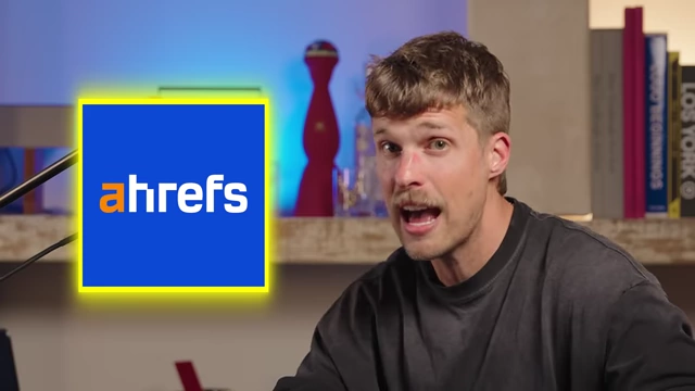 Ahrefs logo, a tool used for SEO analysis to identify keywords and track rankings.