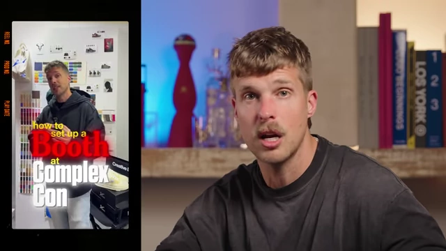 A video thumbnail explaining "how to set up a Booth at Complex Con," a selling event example.