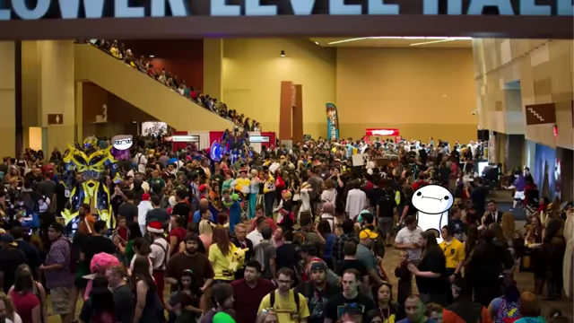 A bustling scene at Phoenix Comic-Con, where James attended and hoped to meet CarlSagan42