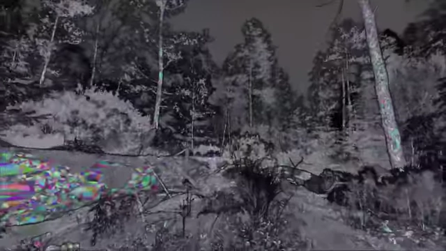 Debug visualization highlighting the adaptive voxel representation used in Nanite Foliage for efficient rendering.