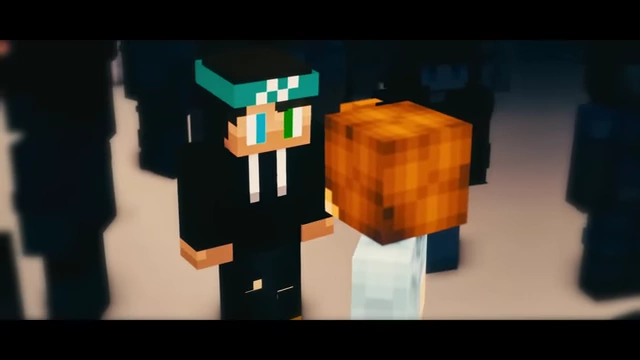 McSwee's Minecraft avatar bows his head while speaking to a counselor, representing his unexpected decision to seek prayer for his sister.