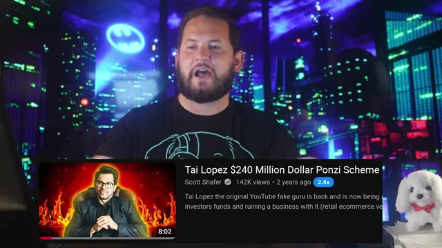 Scott Shafer's prior video titled "Tai Lopez $240 Million Dollar Ponzi Scheme," which predicted the lawsuit.