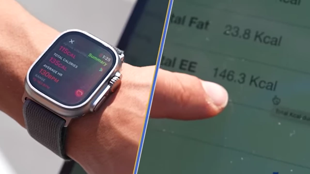 Comparison of Apple Watch vs. metabolic mask calorie readings for jump rope
