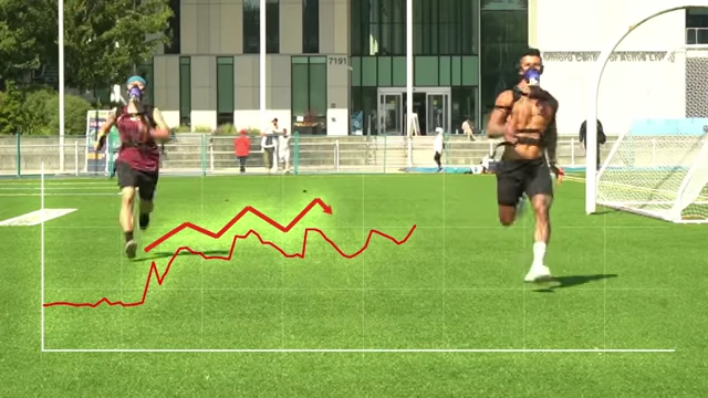 Heart rate patterns during jogging (consistent) vs. sprints (spiky)