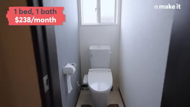 Separate toilet room, a common feature in Japanese apartments.