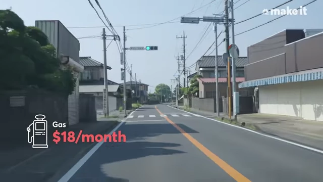 Lexi's gas expense of $18 per month while driving.