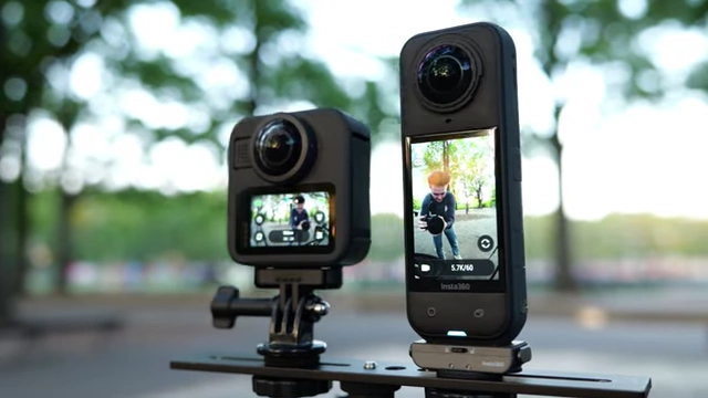 Comparing the GoPro Max 2 and Insta360 X5 for screen size