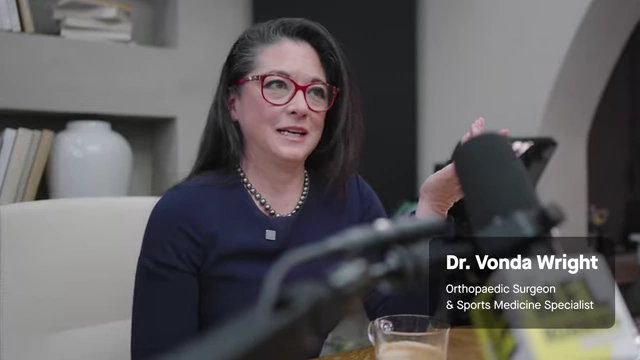 Dr. Vonda Wright, orthopaedic surgeon, discussing health on the podcast