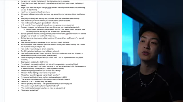 A portion of the "255 Viral Hooks" list