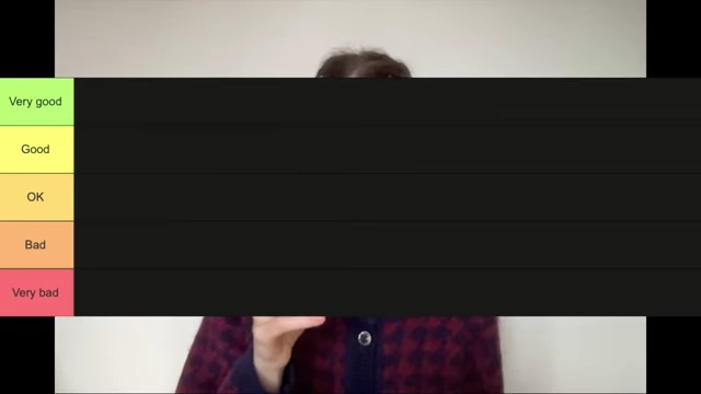 Ash explains the tier list categories