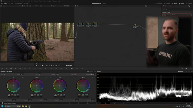 Exposure node with the contrast pivot set to 0.336, preserving mid-tones