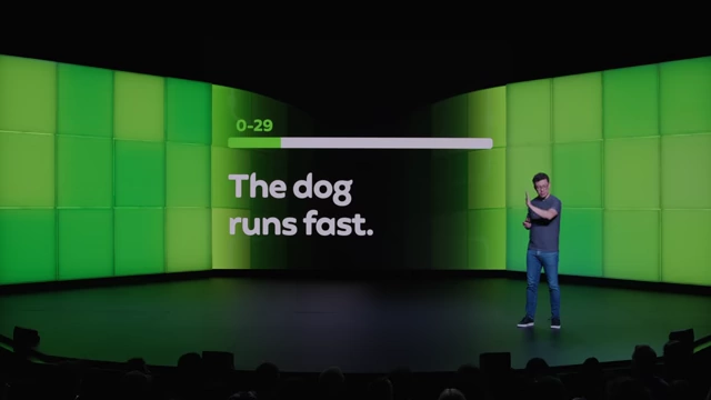 Example sentence for Duolingo Score 0-29: "The dog runs fast."