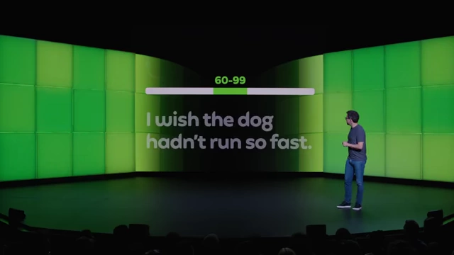 Example sentence for Duolingo Score 60-99: "I wish the dog hadn't run so fast."