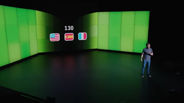 Flags representing English, Spanish, and French, indicating these courses teach up to Duolingo Score 130.