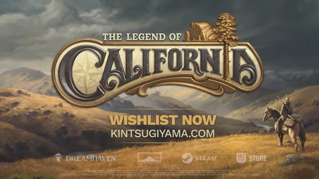 The official logo for The Legend of California, with a rider on horseback in the background.