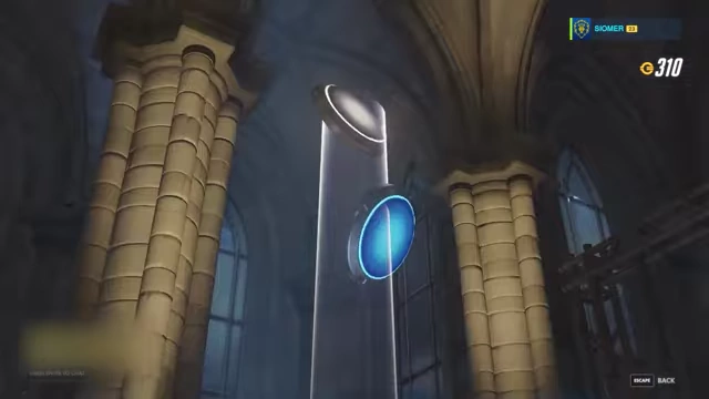 The opening animation for an Overwatch loot box, revealing items.