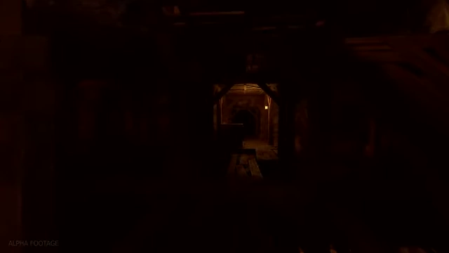 A dark mine shaft interior, lit by a distant lantern in The Legend of California.