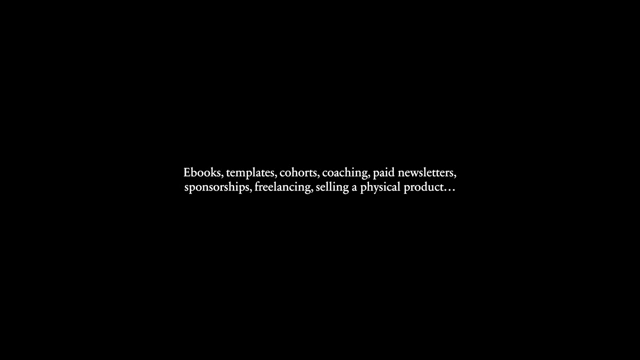 Various monetization options available for creators with a personal brand.