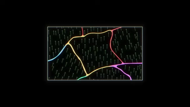 Diagram showing magnetic moments aligning to form domains within a magnet