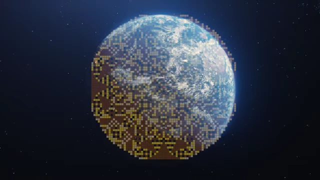 Conceptual image of Earth's crust as a large sandpile, suggesting similar instability