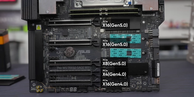 ASUS Pro WS TRX50-SAGE WIFI Motherboard PCIe Slot Configuration