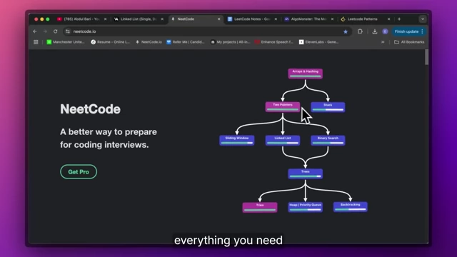 NeetCode's interactive roadmap for algorithm and data structure topics