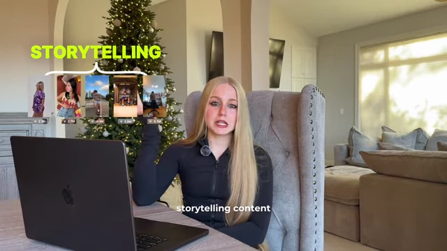 Storytelling content, featuring vulnerable and personal stories to build audience connection