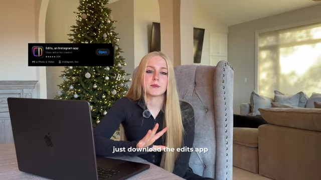 The 'Edits' Instagram app, used for detailed analytics on video performance