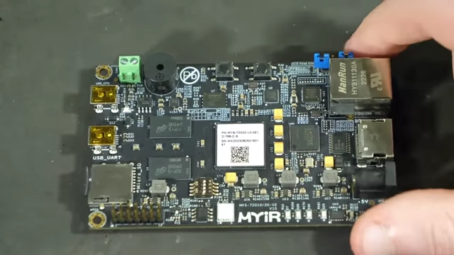 A close-up of the Zynq 7020 development board, the core of the controller