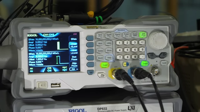 A function generator device used to emulate the encoder request signal