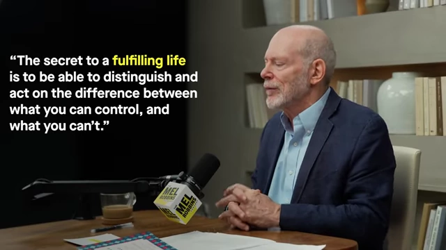 The secret to a fulfilling life lies in distinguishing and acting on what you can control versus what you cannot.