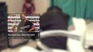 A YouTube thumbnail for a video titled "How Much Does JDion Earn 2022," showing the creator's shift to commentary-style content.