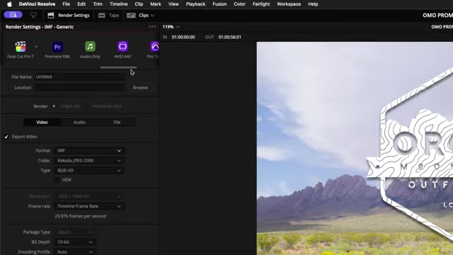 DaVinci Resolve Inter-Application Presets (IMF, Final Cut, Premiere Pro, Avid, Pro Tools)