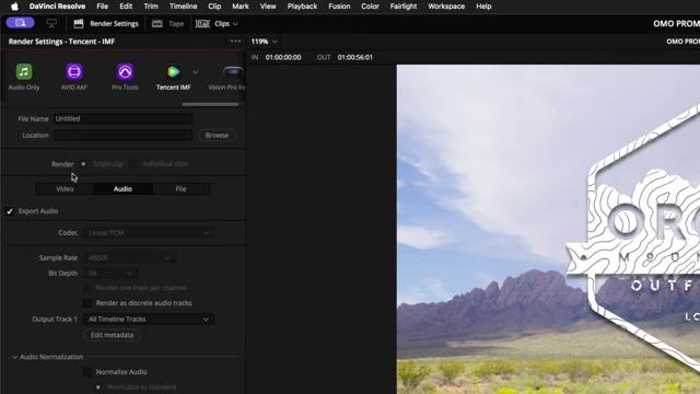 DaVinci Resolve Tencent and Audio Only Presets