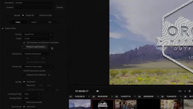 Network Optimization Option in DaVinci Resolve