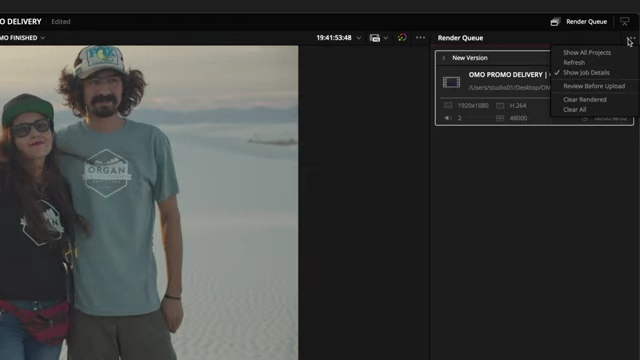 Render Queue Options Menu