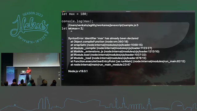 JavaScript 'let' keyword preventing re-declaration with a SyntaxError