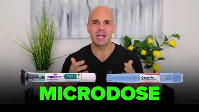 Image of Mounjaro and Ozempic pens with the text "MICRODOSE"